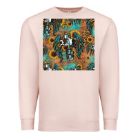 Pale Pink faith cross seamless pattern Premium Sweatshirt - HRA Design Shop