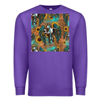 Purple faith cross seamless pattern Premium Sweatshirt - HRA Design Shop