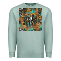 Seafoam faith cross seamless pattern Premium Sweatshirt - HRA Design Shop