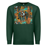 Sports Green faith cross seamless pattern Premium Sweatshirt - HRA Design Shop
