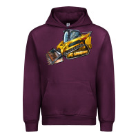 Mauve Wine Compact Track Loader Urban Hoodie - LillyAllenDesigns