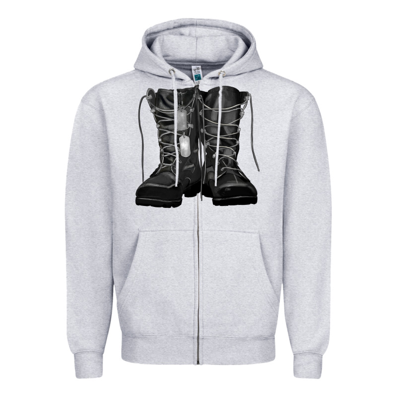 Soldier Boots Zipper Hoodie by RanaPortraitStore | Teevron