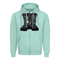 Seafoam soldier boots Zipper Hoodie - RanaPortraitStore