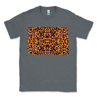 Charcoal Heather leopard glitter background Classic Tee - RanaPortraitStore