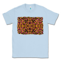 Dusty Blue leopard glitter background Classic Tee - RanaPortraitStore