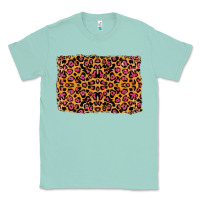 Seafoam leopard glitter background Classic Tee - RanaPortraitStore