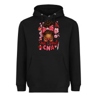 Black one loved cna afro messy bun Heavyweight Hoodie - texasbilliewilder