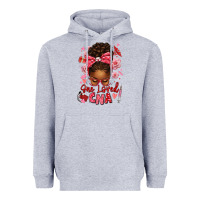 Heather Grey one loved cna afro messy bun Heavyweight Hoodie - texasbilliewilder