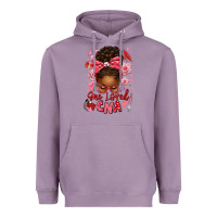 Lavender one loved cna afro messy bun Heavyweight Hoodie - texasbilliewilder