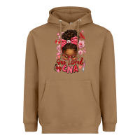 Toasted Coconut one loved cna afro messy bun Heavyweight Hoodie - texasbilliewilder