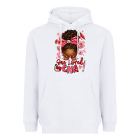 White one loved cna afro messy bun Heavyweight Hoodie - texasbilliewilder