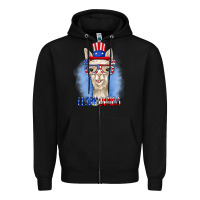Black llamerica Zipper Hoodie - RanaPortraitStore