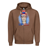 Chestnut llamerica Zipper Hoodie - RanaPortraitStore