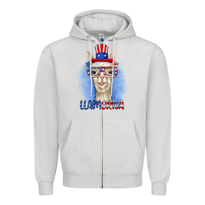 Llamerica Zipper Hoodie by RanaPortraitStore | Teevron