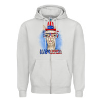 Dove Grey llamerica Zipper Hoodie - RanaPortraitStore