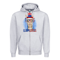 Heather Grey llamerica Zipper Hoodie - RanaPortraitStore