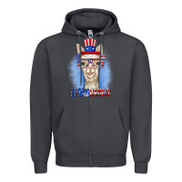 Smoke llamerica Zipper Hoodie - RanaPortraitStore