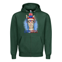 Sports Green llamerica Zipper Hoodie - RanaPortraitStore