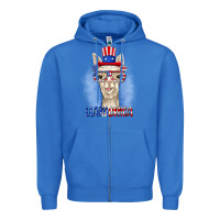 True Royal llamerica Zipper Hoodie - RanaPortraitStore