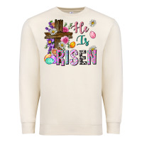 Sandshell he is risen easter Premium Sweatshirt - Neo Western