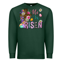 Sports Green he is risen easter Premium Sweatshirt - Neo Western