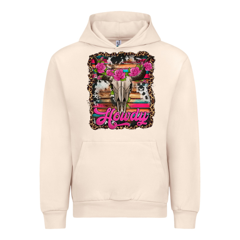Howdy Valentine's Day Bull Skull Urban Hoodie by Jasminsmagicworld | Teevron