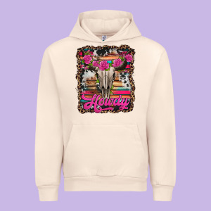 Howdy Valentine's Day Bull Skull Urban Hoodie Designed By Jasminsmagicworld