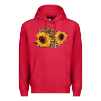 Cardinal sunflower leopard patch Premium Hoodie - AdoDesignShop