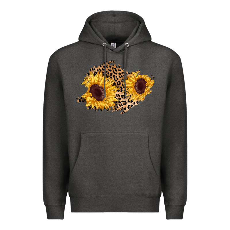 Sunflower Leopard Patch Premium Hoodie by AdoDesignShop | Teevron