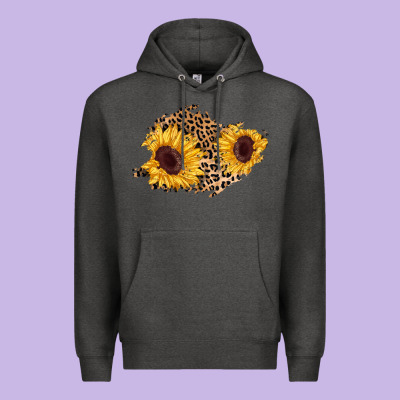 Sunflower Leopard Patch Premium Hoodie Designed By Adodesignshop