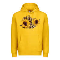 Lemon sunflower leopard patch Premium Hoodie - AdoDesignShop