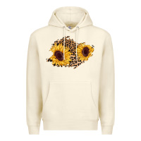 Sandshell sunflower leopard patch Premium Hoodie - AdoDesignShop