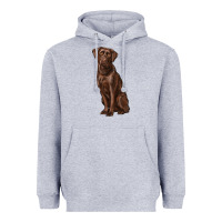 Heather Grey labrador retriever Heavyweight Hoodie - RanaPortraitStore