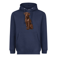 Navy labrador retriever Heavyweight Hoodie - RanaPortraitStore