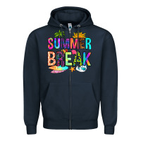 Navy summer break Zipper Hoodie - RanaPortraitStore
