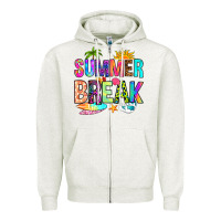 Oatmeal Heather summer break Zipper Hoodie - RanaPortraitStore