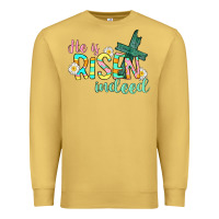Antique Gold He is risen indeed Easter Premium Sweatshirt - CowGirlArtShop