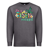 Charcoal Heather He is risen indeed Easter Premium Sweatshirt - CowGirlArtShop