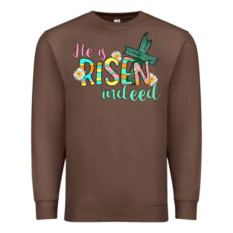 He Is Risen Indeed Easter Premium Sweatshirt by CowGirlArtShop | Teevron