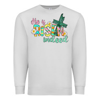 Dove Grey He is risen indeed Easter Premium Sweatshirt - CowGirlArtShop