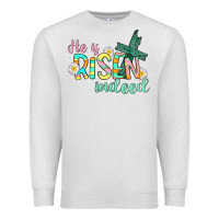 Oatmeal Heather He is risen indeed Easter Premium Sweatshirt - CowGirlArtShop