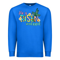 True Royal He is risen indeed Easter Premium Sweatshirt - CowGirlArtShop