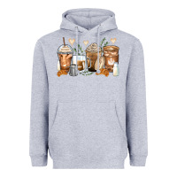 Heather Grey latte coffee cups Heavyweight Hoodie - Zillion Design Studio