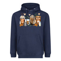 Navy latte coffee cups Heavyweight Hoodie - Zillion Design Studio
