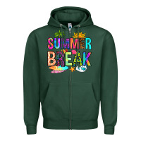 Sports Green summer break Zipper Hoodie - RanaPortraitStore