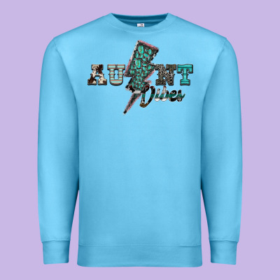 Aunt Vibes Premium Sweatshirt Designed By Sublimationcraftshop