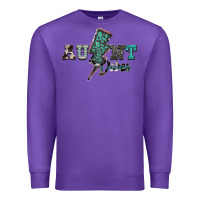 Purple aunt vibes Premium Sweatshirt - SublimationCraftShop