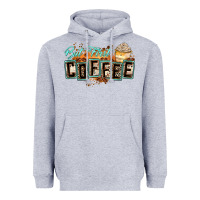 Heather Grey but first coffee Heavyweight Hoodie - Zillion Design Studio