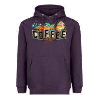 Plum but first coffee Heavyweight Hoodie - Zillion Design Studio