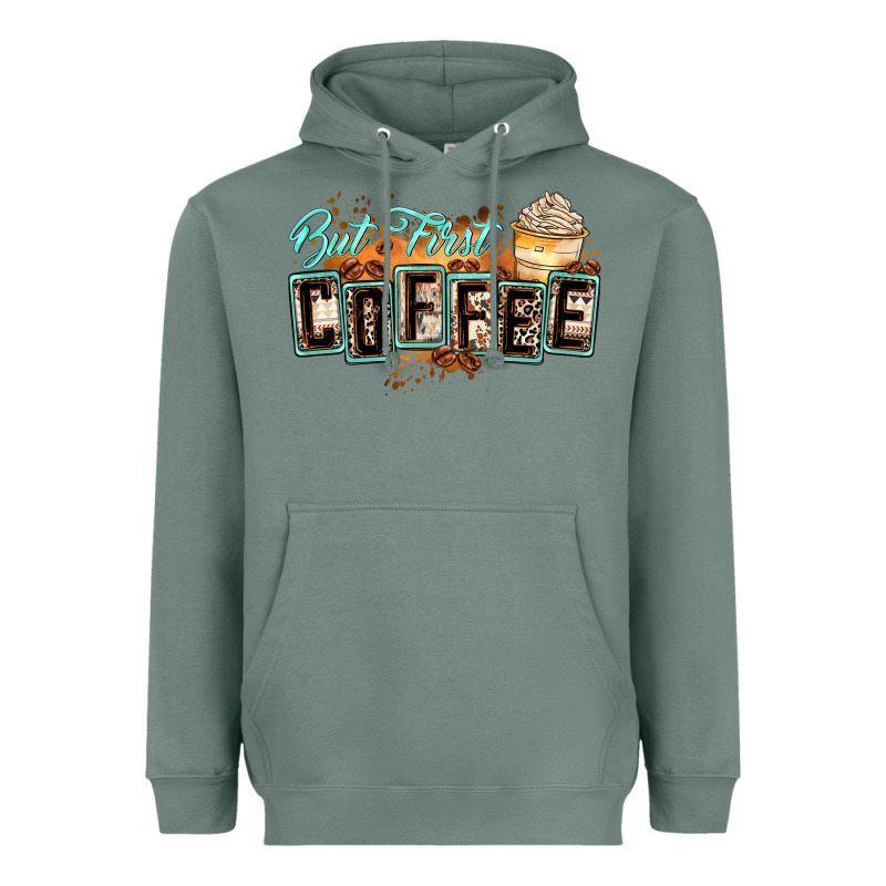 But First Coffee Heavyweight Hoodie by Zillion Design Studio | Teevron